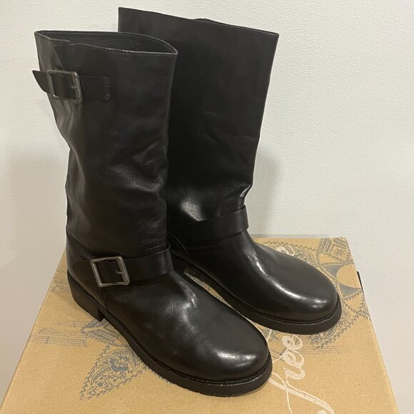 Free People - Ride or Die Engineer Boot - Black - NIB - Women's US 10 - Picture 2 of 7